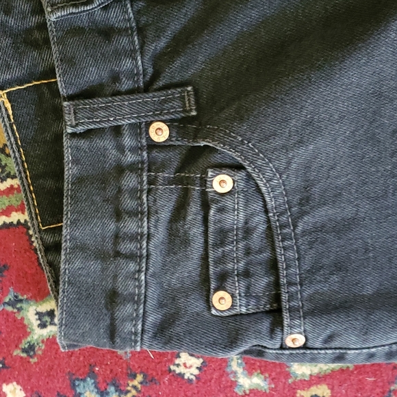 ❤ VINTAGE LEVI'S | 505 Black Denim Straight Leg Regular Fit 29 x 34 - Picture 9 of 16